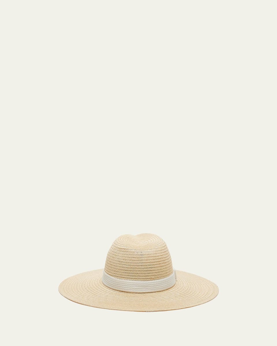 Emmanuelle Hemp Wide-Brim Fedora
